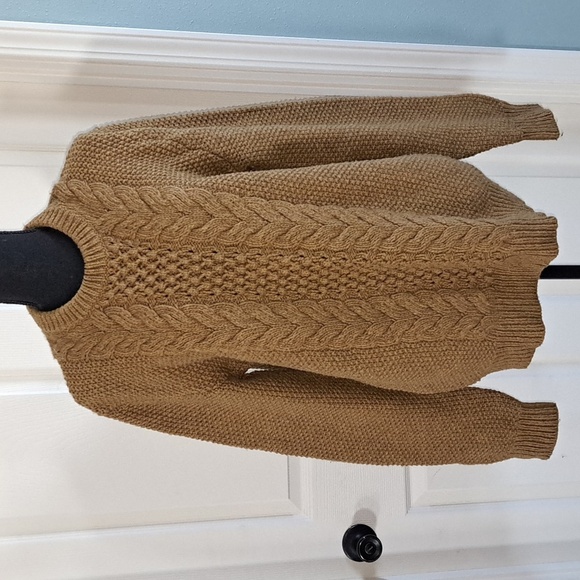 GAP Lampswool Blend Chunky Mustard Oversized Knit Cozy Pullover Sweater - Picture 6 of 7